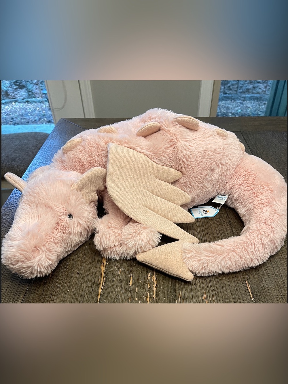 Jellycat Retired Huge Rose Dragon NWT